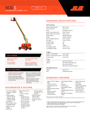 Teleskoparbeitsbühnen auf Rädern JLG 800S