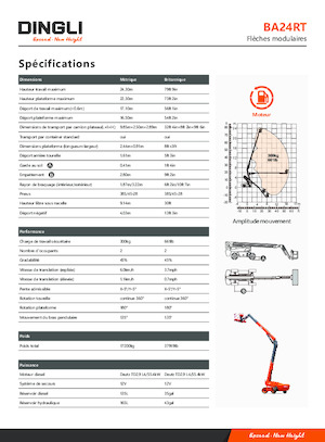 Teleskoparbeitsbühnen auf Rädern Dingli BA24RT