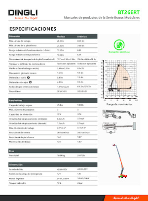 Teleskoparbeitsbühnen auf Rädern Dingli BT26ERT