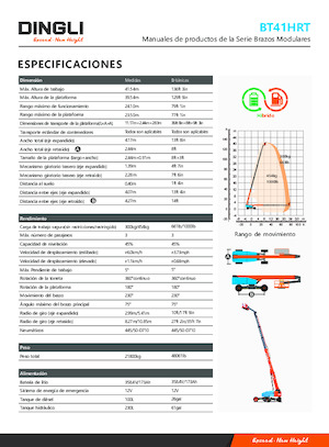Teleskoparbeitsbühnen auf Rädern Dingli BT41HRT