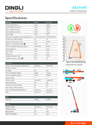 Teleskoparbeitsbühnen auf Rädern Dingli BT41HRT
