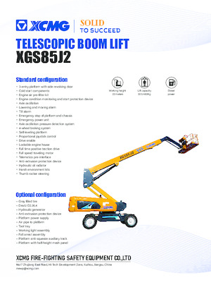 Teleskoparbeitsbühnen auf Rädern XCMG XGS85J2