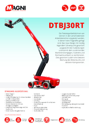 Teleskoparbeitsbühnen auf Rädern MAGNI DTBJ30RT