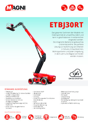 Teleskoparbeitsbühnen auf Rädern MAGNI ETBJ30RT