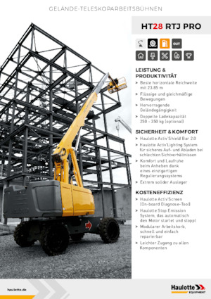 Teleskoparbeitsbühnen auf Rädern Haulotte HT28 RTJ PRO