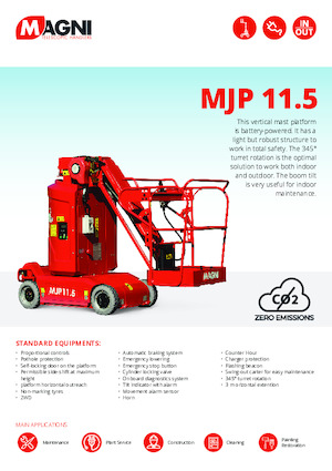 Teleskoparbeitsbühnen auf Rädern MAGNI MJP11.5