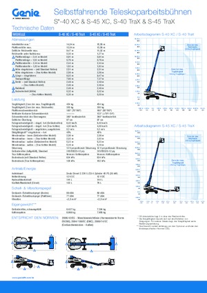Teleskoparbeitsbühnen auf Rädern Genie S-40 XC
