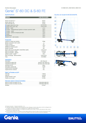Teleskoparbeitsbühnen auf Rädern Genie S-60 FE