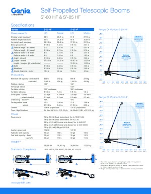 Teleskoparbeitsbühnen auf Rädern Genie S-85 HF