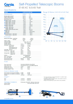 Teleskoparbeitsbühnen auf Rädern Genie S-65 XC