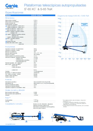Teleskoparbeitsbühnen auf Rädern Genie S-65 XC