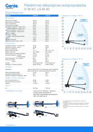 Teleskoparbeitsbühnen auf Rädern Genie S-85 XC
