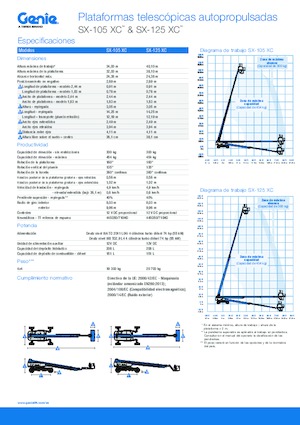 Teleskoparbeitsbühnen auf Rädern Genie SX-125 XC