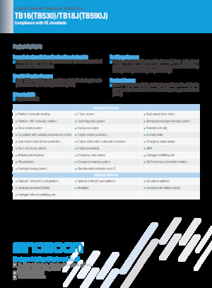 Teleskoparbeitsbühnen auf Rädern Sinoboom TB18J