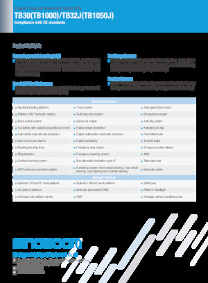 Teleskoparbeitsbühnen auf Rädern Sinoboom TB30