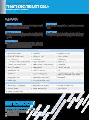 Teleskoparbeitsbühnen auf Rädern Sinoboom TB36