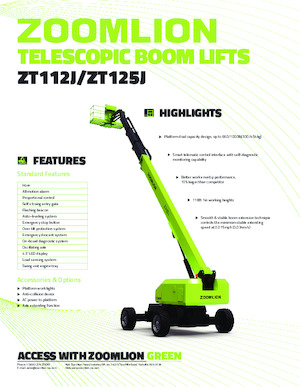 Teleskoparbeitsbühnen auf Rädern Zoomlion ZT112J