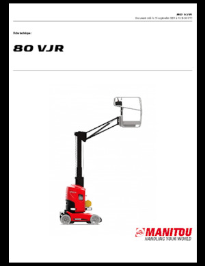 Senkrechtmast-Arbeitsbühnen Manitou 80 VJR