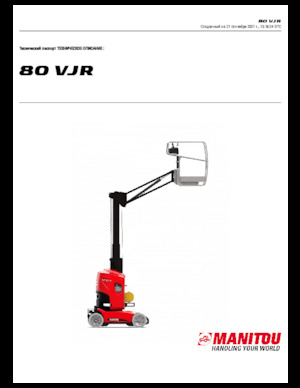 Senkrechtmast-Arbeitsbühnen Manitou 80 VJR
