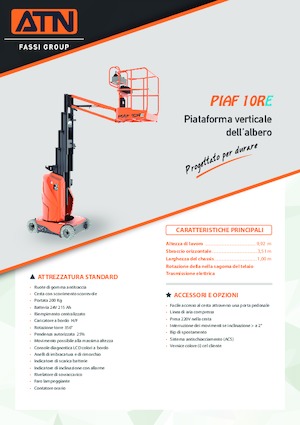 Senkrechtmast-Arbeitsbühnen ATN PIAF 10RE