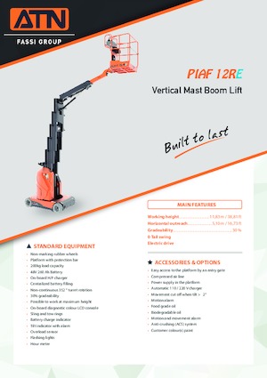 Senkrechtmast-Arbeitsbühnen ATN PIAF 12RE