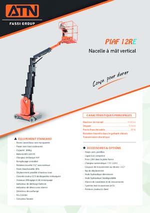 Senkrechtmast-Arbeitsbühnen ATN PIAF 12RE