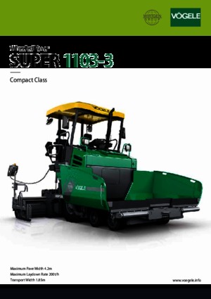 Straßenfertiger auf Rädern Vögele Super 1103-3