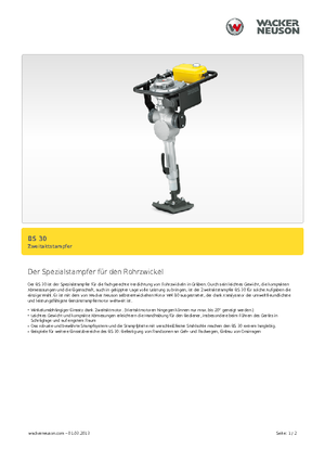 Stampfer, Benzin und Diesel Wacker BS 30