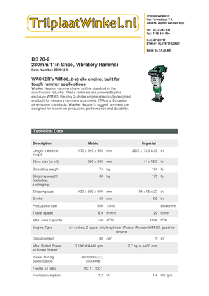 Vibrationsstampfer 2-Takt Benzin Wacker Neuson BS 70-2 11