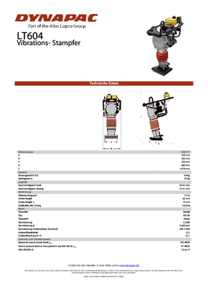 Stampfer, Benzin und Diesel Dynapac LT 604-9