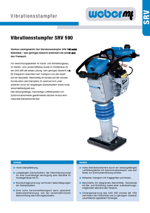 Stampfer, Benzin und Diesel weber mt SRV 590