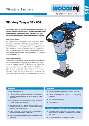 Stampfer, Benzin und Diesel weber mt SRV 650