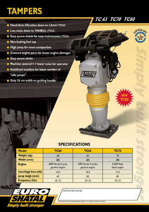 Stampfer, Benzin und Diesel Shatal TC 60