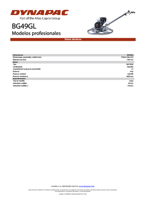 Rotationsglätter, handgeführt Dynapac BG 49 GL