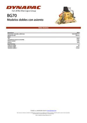 Rotationsglätter (Doppel) besitzbar Dynapac BG 70