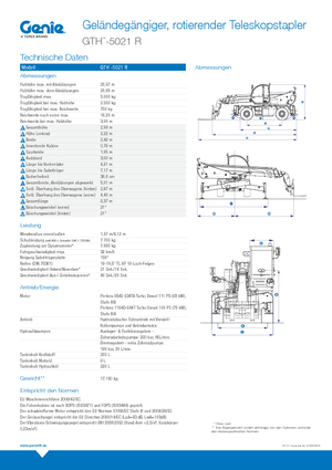 Teleskopen mit Oberwagen Genie GTH 5021 R