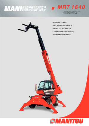 Teleskopen mit Oberwagen Manitou MRT 1640 Easy