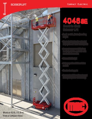 Scherenbühnen auf Rädern MEC 4046SE