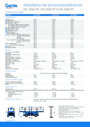 Scherenbühnen auf Rädern Genie GS-5390