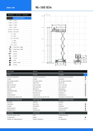 Scherenbühnen auf Rädern Holland-Lift HL 160 D 24 4WD/P/N