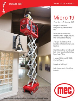 Scherenbühnen auf Rädern MEC Micro 19