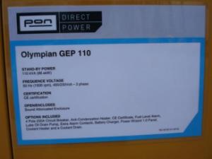 Stromerzeuger Stromerzeuger, Diesel Olympian GEP 110