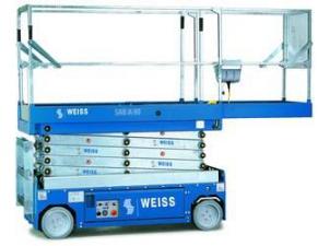 Scherenbühnen Scherenbühnen auf Rädern Weiss SAB A-66