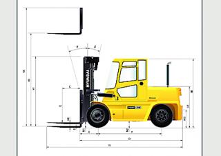 Hyundai 60 D 7 E Abmessungen und Größe