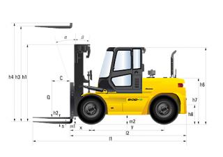 Hyundai 80D-9 Abmessungen und Größe