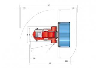 Kalmar DCE 90-45 E8 Abmessungen und Größe