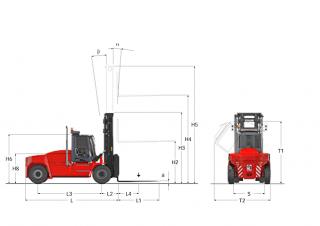 Kalmar DCG 100-12 Abmessungen und Größe