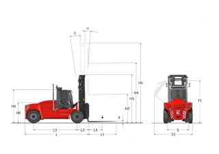 Kalmar DCG 100-6 Abmessungen und Größe
