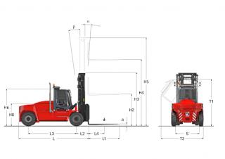 Kalmar DCG 140-6 Abmessungen und Größe