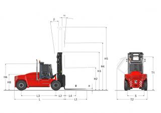 Kalmar DCG 150-12 Abmessungen und Größe